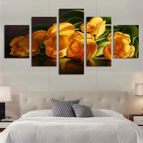 Yellow Tulip DIY diamond painting mosaic Multi-pictures figure 5D diamond painting cross stitch 3D diamond embroidery A328