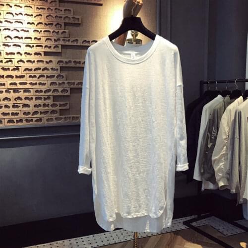 Size 5XL 140KG Long Sleeve T Shirt For Women Casual White Black Autumn T-shirt O Neck Large Tops for Femme Homewear Top