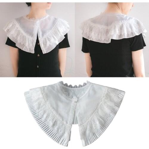 Women Shirt False Decorative Collar Ladies Female Detachable Neckwear for Sweater Dress Decororation