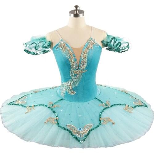 Women Professional Tutu Pancake Tutu Coppelia Classical Ballet Stage Costume Performance Tutus blue Sylvia Princess Florina 0216