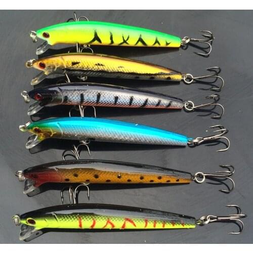 1PiecesFishing Artificial Lure Minnow Bait 10cm/9g 0.5-1.5m Dive Deep Hard Baits Hooks