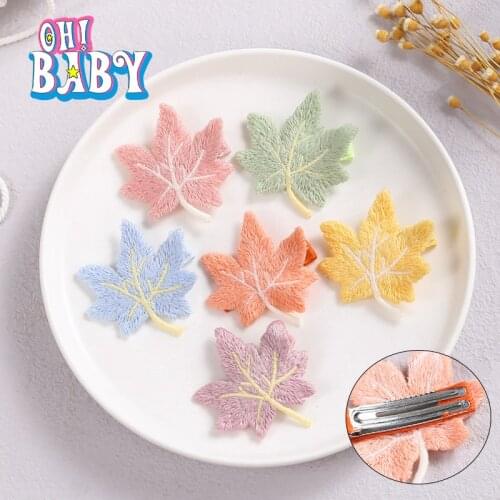 1pcs Maple Leaf Lovely Baby Hair Clips for Women Girls Hairpins Korea Barrettes for Newborn Hair Accessories Baby Gifts