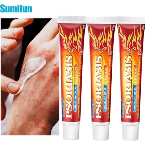 Sumifun 3Pcs Skin Psoriasis Cream Anti Itch Dermatitis Eczematoid Eczema Ointment Treatment Antibacterial Skin Beauty Cream