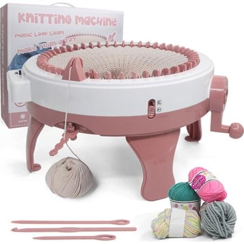 48 Needle DIY Big Hand Knitting Machine Weaving Loom Knit For Scraf Children Learning Toy Knitting Tools Threader Sewing Tool