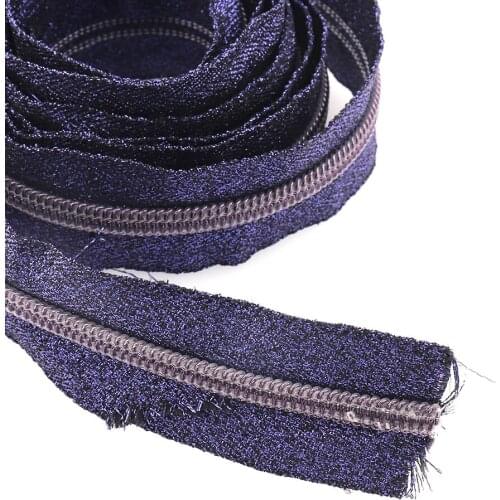 5# zipper by the yard Purple Blinging for Sewing zip Garment Accessories Jeans Zippers DIY Tailor tools zippers Sewing