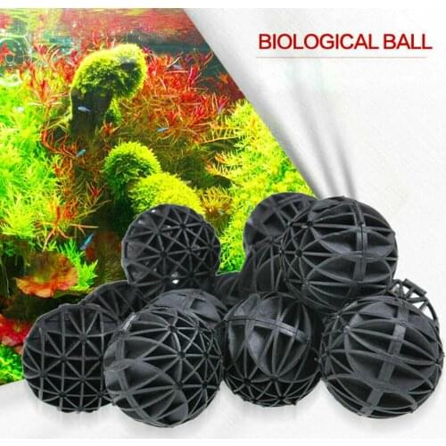 50PCS 26mm Aquarium Bio Balls Filter Impurities Media Fish Seawater Tank Pond Aquatic Plants Water Bioballs