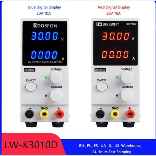 30V 10A DC Power Supply Adjustable 4-Digit Display Mini Laboratory Switch Charging Power Supply Regulator 3010 Phone Repair Tool
