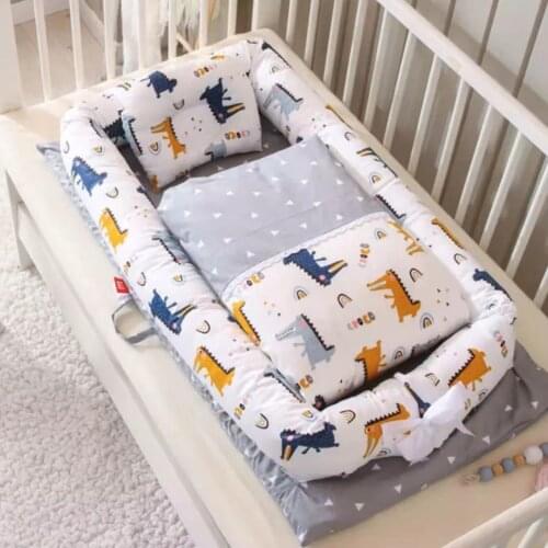 Children Pressure-resistant Crib Medium Bed Newborn кровать детская Folding Portable Bionic Beds BB Baby Travel Cot Furniture