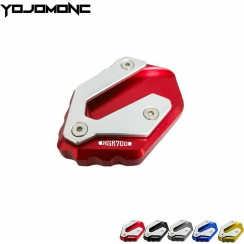 Para yamaha xsr700 xsr 700 2016 2017 2018 2019 2020 motocicleta cnc kickstand pé suporte lateral extensão almofada placa de apoi
