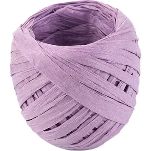 Hot Sale 60% 1 Roll Paper Ribbon Wear-resistant Multi-Purpose 17 Colors Raffia Ribbon Paper Rope for Gift Decorative Ribbons