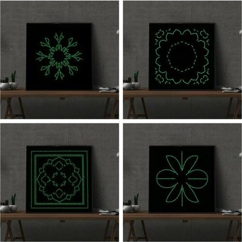 HUACAN 5D DIY Diamond Painting New Flower Luminous Special Shaped Diamond Embroidery Sale Mandala Mosaic Home Decor