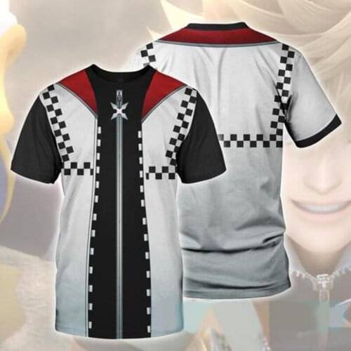 Kingdom Hearts Harajuku 3D T Shirts Mens Fashion Summer High Quality T Shirt Mens Breathable Tops