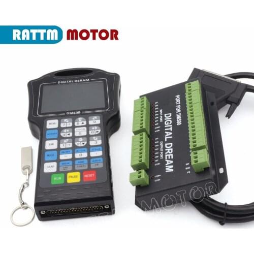 DM500 3 Axis / 4 Axis 500Khz Handwheel Motion Controller Support G-code For Engraving Machine replace DSP A11E 23 Users keys