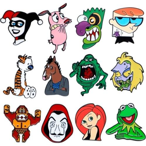 DZ1324 Anime Cute Jewelry Enamel Pin Brooches Brooch for Clothes Backpack Lapel Pin Cartoon Holiday Badge Gift for Kids Friends