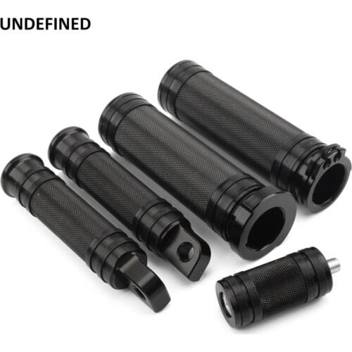 Motorcycle Handle Bar Grips+Footrest Foot Pegs+Shifter Nail CNC For Harley Sportster 883 Touring Dyna Softail Breakout Custom