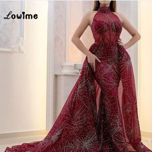 Muslim Evening Dresses Turkish Dubai Women Dress Arabic Party Gown 2018 Two Pieces Unique Fabric Kaftan Long Prom Dresses New
