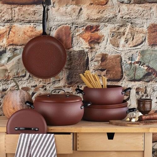 Cookware Set 4 piece Granite Stew Pot Made in Turkey
