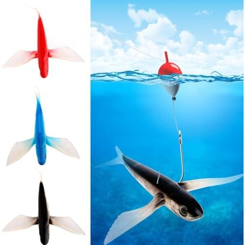 Fishing Lure Seawater Fishing Bait Flying Fish Lure Boat Trolling Tuna Mackerel Soft Baits