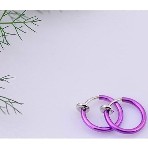 A Pair Purple Nose Ring Makeup Toys Pretend Play Cosmetics Kit Toys Girls Makeup Tools Set Simulation Lipstick Eye Shadow Kids