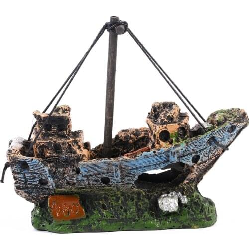 Pirate Ships In Aquariums Aquarium Landscape Decoration Aquarium Accessories Fish Tank Aquarium Resin Boat Ornament