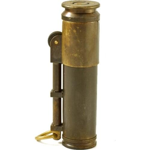 Retro Heavy Armor Solid Brass Kerosene Lighter Metal Flame Trench Oil Lighter Grinding Wheel Cigarette Cigar Lighters Men Gadget