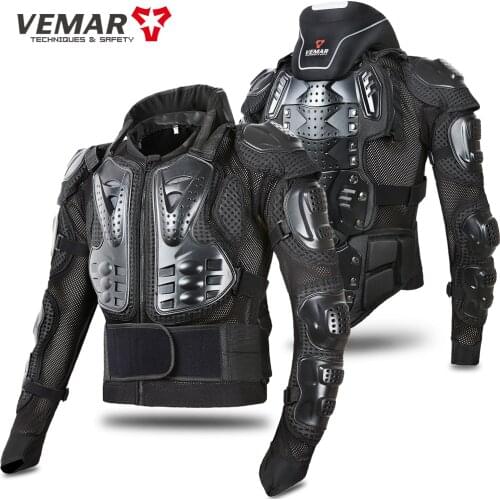 VEMAR Motorcycle Body Armor Motorcycle Jacket Protection Reflective Safety Moto Racing Body Protector Motocross With Neck Guard