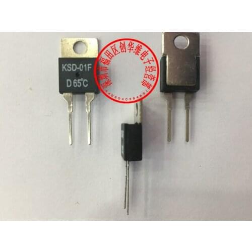 10pcs/Thermal protector Thermostat Temperature switch KSD-01F 65 Degrees Normally closed N.C D65C/Normally open N.O H65C
