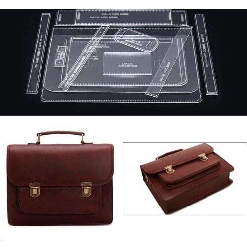 13Pcs DIY Leathercraft Messenger Bag Acrylic Shoulder Bag Stencil Templates