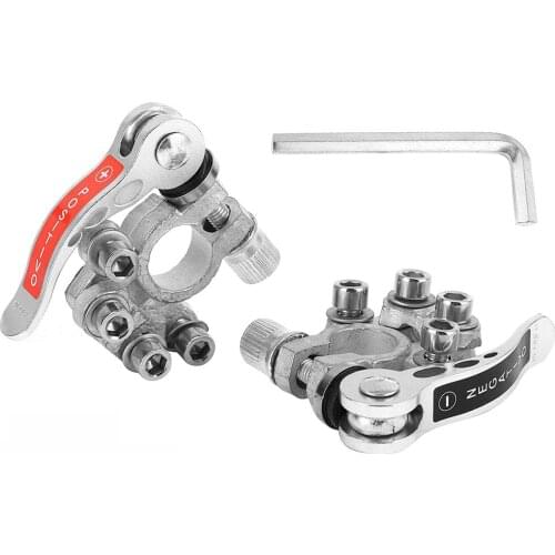 2 PCS 12V 24V Car Battery Terminal Wire Cable Clamp Terminal Quick Disconnect Shut-Off Connectors For Car Auto Accessories