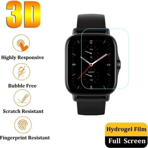 3D Hydrogel Protective Film for Amazfit GTS 2e 2 Mini Screen Protector (No Glass) for Amazfit GTR 2e 2 Mini Film Foil Protection