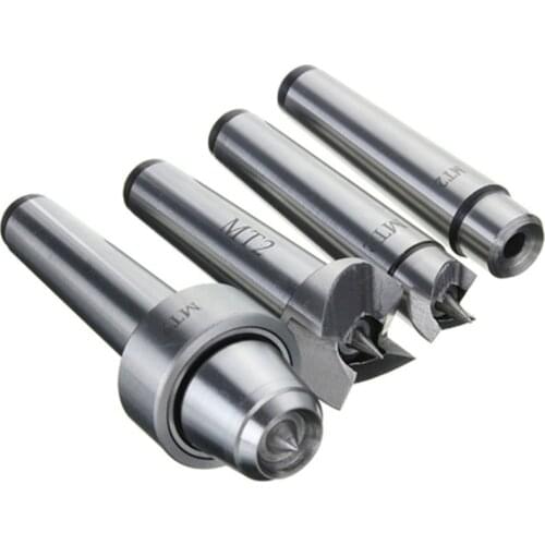 4Pcs/Set Mt2 Live Center Drive Spur Driver Dead Center With Wooden Case For Metalworking Wood Lathe Turning Tools