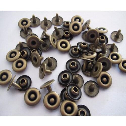 Free shipping 9.5mm brass jeans rivet for jeans plating antique brass jeans button nail 200set