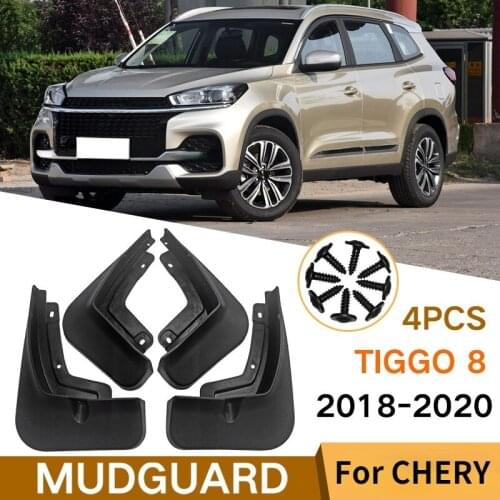4pcs/set Auto Front Rear Fender Guard Splash Mudguards for Chery Tiggo 8/8plus 2018-2021 Car Mud Flaps Decoration Accessories