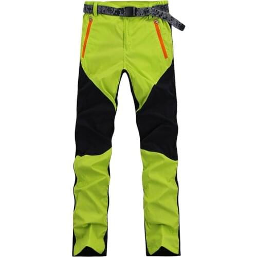 Outdoor Quick-Drying Summer Sport Camping Pants Men Women Waterproof Windproof Breathable Mountain Climbing Softshell Pants