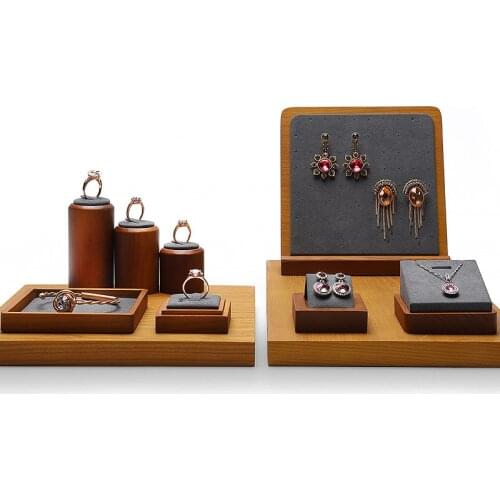 Window display of props jewelry necklace pendant ring suit high-end jewelry display stand shoot props seat bottom