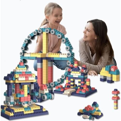 Children Assembling Building Blocks Toys Large-Particle Blocks Toy Paradise Enlightenment Inserting Educational Toys For Kids