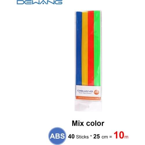 DEWANG 3D Printer Filament Refill 1.75mm ABS 3D Printing Filament Plastic for 3D pen 40 Strand 10 Meters DIY Craft toy for kid