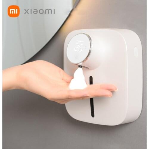 Newest Xiaomi Automatic Soap Dispenser Temperature Display USB Rechargeable 320ml Liquid Soap Dispensers Foam Hand Sanitizer
