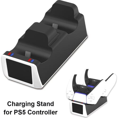 Dual Wireless Controller USB C Charging Dock Cradle Controller Charger w/ Indicator Light for DualSense for PlayStation 5 PS5