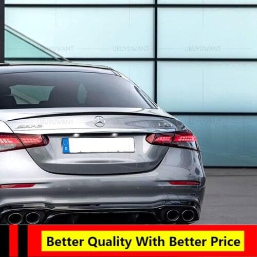 EPFBSQP Rear Trunk Spoiler Boot Wing Lip For Mercedes-Benz NEW E Class W213 E250 E300 E43 E63 AMG Sedan 4 Door 2021 ABS