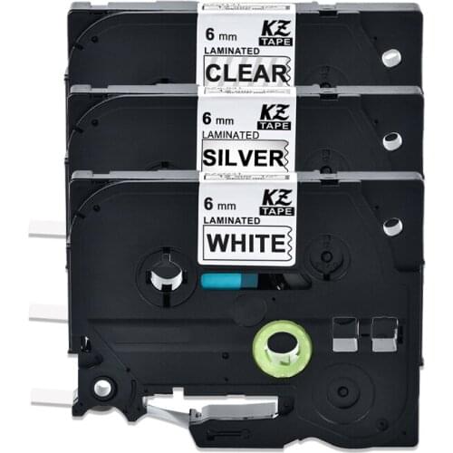 Label World TZe-111/211/911 6mm label tape mixed color ribbon Compatible brother P-touch TZ Tze label tape LAMINATED TAPES 3PACK