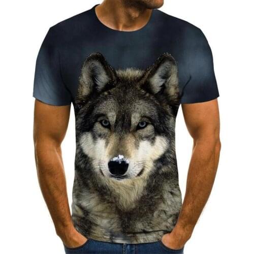 2020 casual hip-hop 3D printing animal/anime sleeve round neck T-shirt 3D pattern hip-hop personality T-shirt for men and women