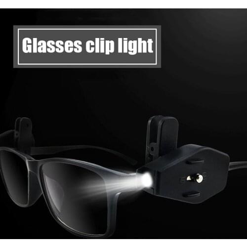Mini Flexible LED Eyeglass Clip On Book Reading Lights Multifunctional Adjustable Night Light Outdoor Tools