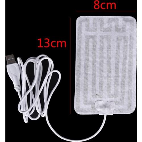 USB Charged Warm Paste Pads Waterproof Fiber Carbon Heating Pad Safe Heating Portable Warmer Pad for Vest Jacket Cloth Supplies