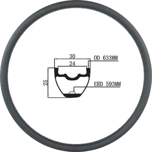 XC AM 29er MTB 30mm x 25mm carbon rim 29inch inner width 24mm cross country mountain bike carbon rim all mountain UD 3K 12K