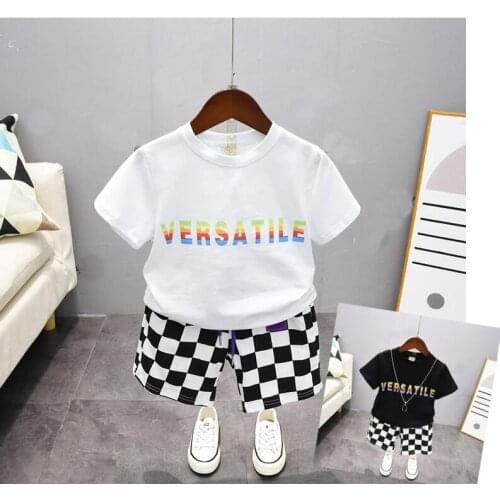 Childrens Clothes Suits Summer Costume Kids T-Shirt + Shorts 2pcs Sets Sports Children Suits Boys Girls Suit Fashion 2-7Year