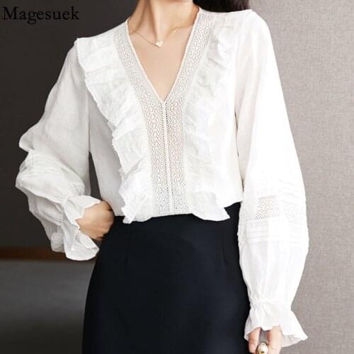 Блузки с воланом Magesuek China At AliExpress