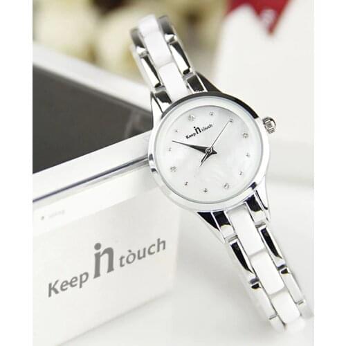 KEEP IN TOUCH Fashion Womens Watches Orchid Clover Quartz Watch Mini Table Exquisite Bracelet Student Watch