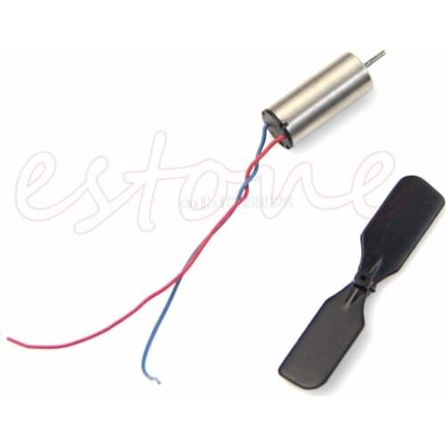 1PAIR 3.7V 48000RPM Electric Aircraft Coreless Motor + Propeller For RC Toy