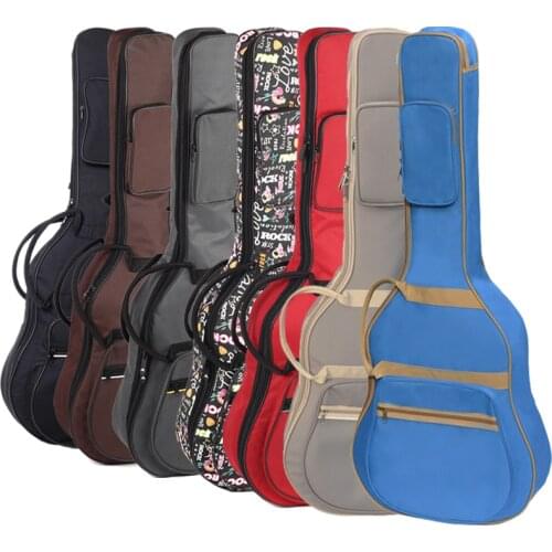 Soft 40 41 acoustic wood guitar bag shockproof cases waterproof backpack 40" 41" guitar bags case pack free 6 colors shipping